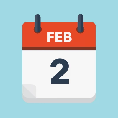 Calendar icon showing 2nd February